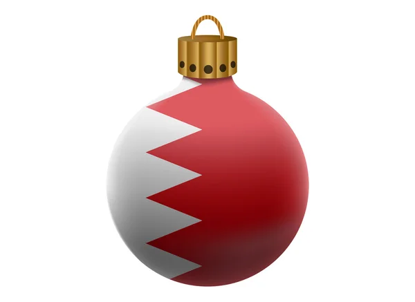 Bahreïn boule de Noël isolé — Image vectorielle