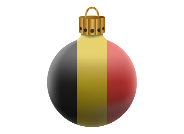 Belgium christmas ball isolated — Stock Vector