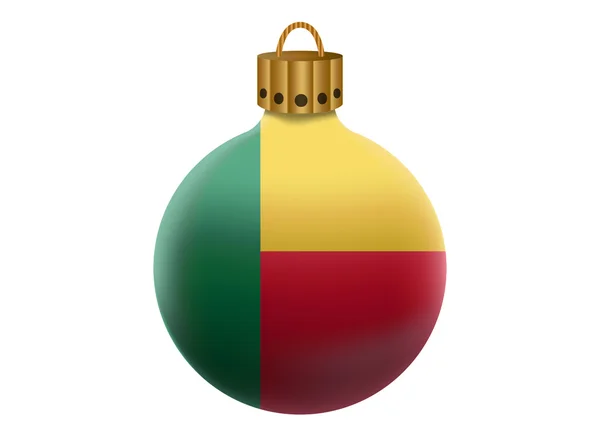 Boule de Noël bénin isolé — Image vectorielle