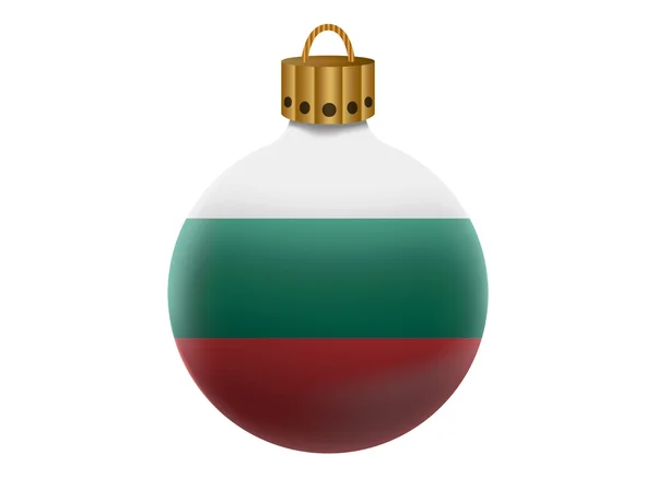 分離されたブルガリア クリスマス ボール — ストックベクタ