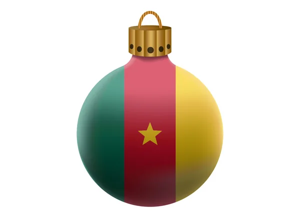 Cameroon christmas ball isolated — Stock Vector