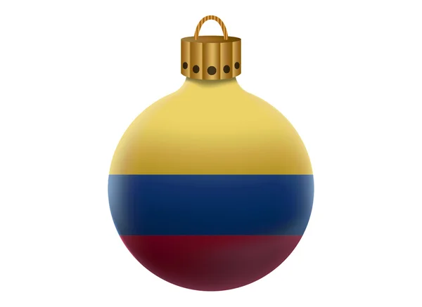 Kolumbia Boże Narodzenie ball na białym tle — Wektor stockowy