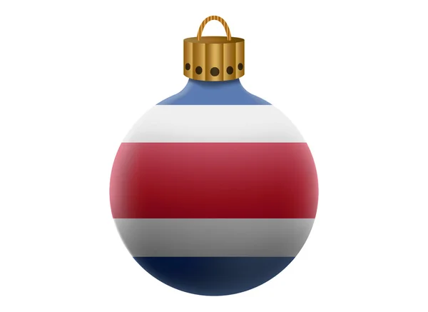 Costa rica boule de Noël isolé — Image vectorielle