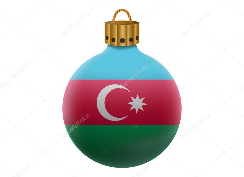 azerbaijan christmas ball isolated