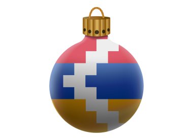 Dağlık Noel top izole