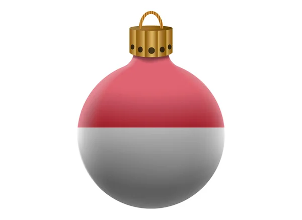 Indonesia bola de Navidad aislado — Archivo Imágenes Vectoriales