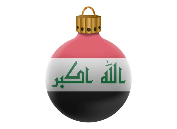 Irak Kerstmis bal geïsoleerd — Stockvector