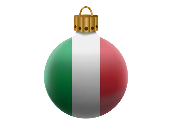Boże Narodzenie Włochy piłkę na białym tle — Wektor stockowy