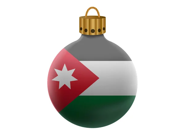 Jordania bola de Navidad aislado — Archivo Imágenes Vectoriales