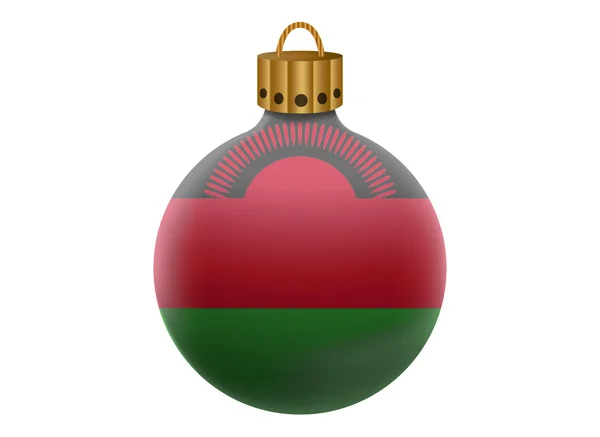Malawi boule de Noël isolé — Image vectorielle