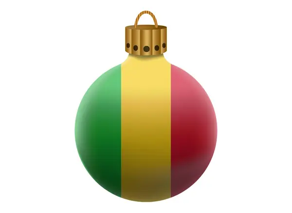 Mali boule de Noël isolé — Image vectorielle