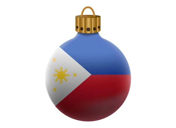 Philippines bola de Navidad aislado — Archivo Imágenes Vectoriales