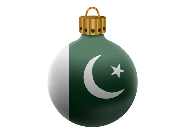 Pakistan Boże Narodzenie ball na białym tle — Wektor stockowy
