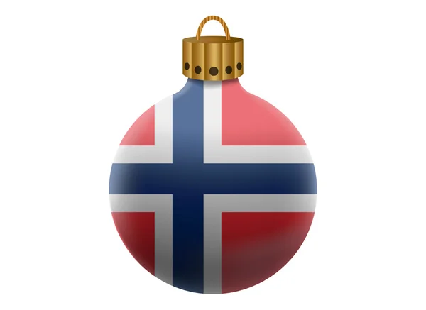 Norway bola de Natal isolado — Vetor de Stock