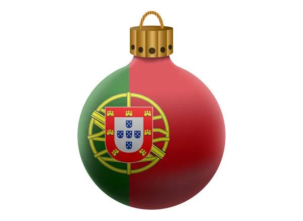 Bola de Natal de portugal isolada —  Vetores de Stock