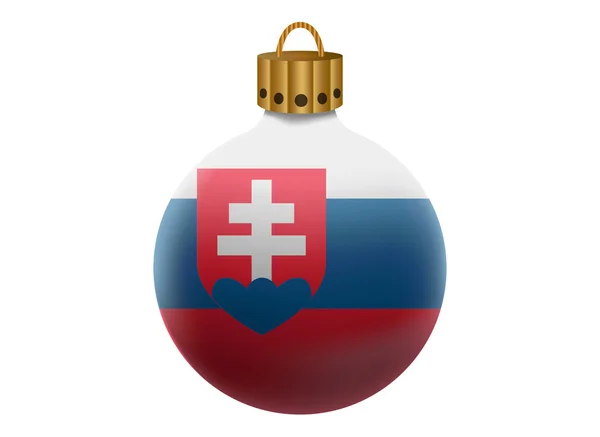 Slowakische Weihnachtskugel isoliert — Stockvektor