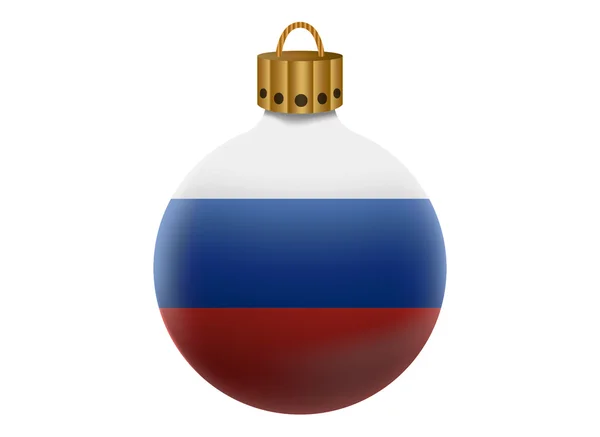 Russia christmas ball isolated — Stock Vector