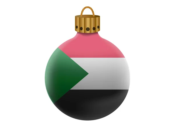 Sudan Рождественский бал изолирован — стоковый вектор