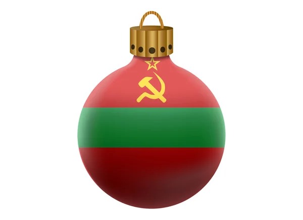Bola de Navidad transnistria aislado — Vector de stock