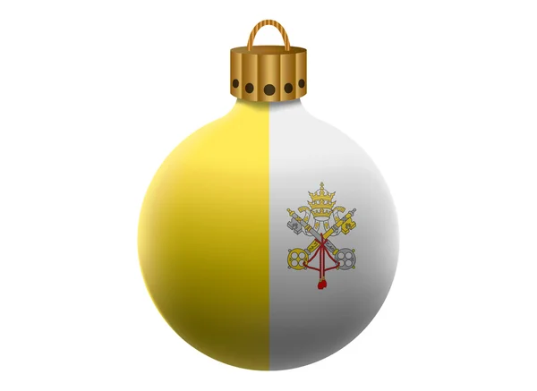 Vaticaanstad Kerstmis bal geïsoleerd — Stockvector