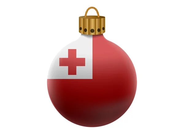 Tonga bola de Navidad aislado — Vector de stock