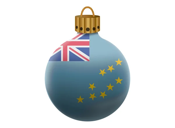 Tuvalu christmas ball isolerade — Stock vektor