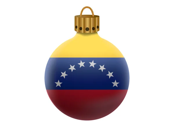 Venezuela bola de Navidad aislado — Vector de stock