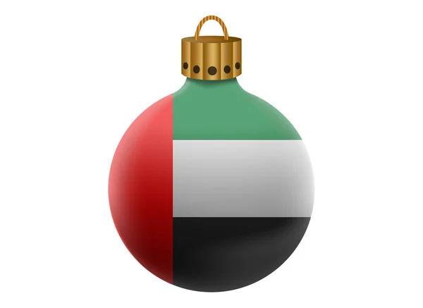 Verenigde Arabische Kerstmis bal geïsoleerd — Stockvector