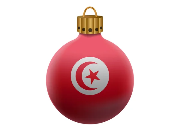 Tunis Weihnachtskugel isoliert — Stockvektor