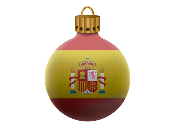 Spanien christmas ball isolerade — Stock vektor