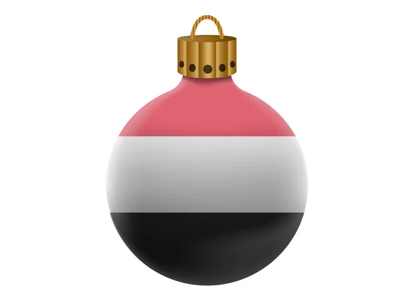 Jemen Kerstmis bal geïsoleerd — Stockvector