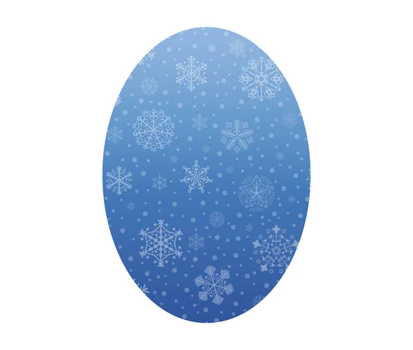 Oeuf icône de Noël avec neige — Image vectorielle