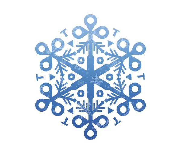 Christmas icon with snow — Stock Vector