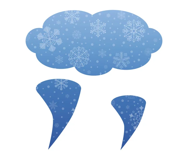 Hurrikan Weihnachten Ikone mit Schnee — Stockvektor