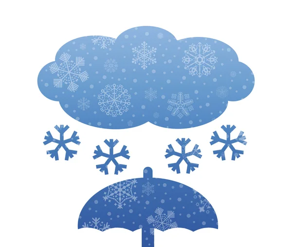 Snow christmas icon with snow — Stock Vector