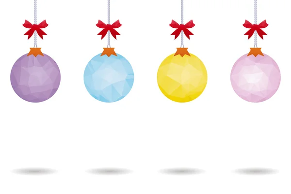 Різдвяні кульки низький полі — стоковий вектор