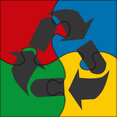 simgesini geri dönüşüm bulmaca