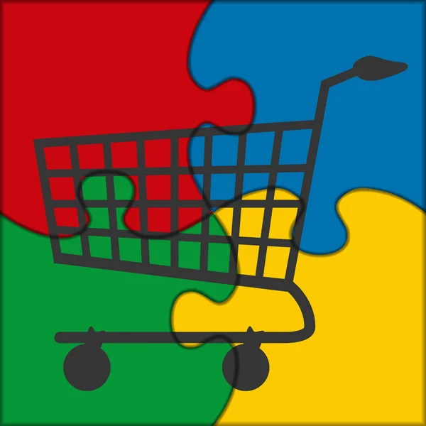 Puzzle icon comprare — Vettoriale Stock