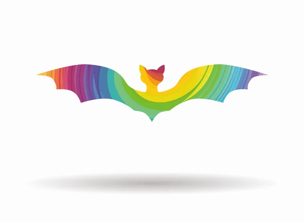Bat färgglada ikon — Stock vektor
