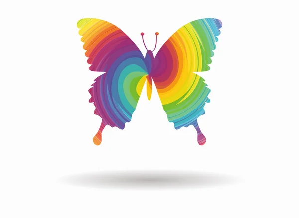 Icône colorée papillon — Image vectorielle