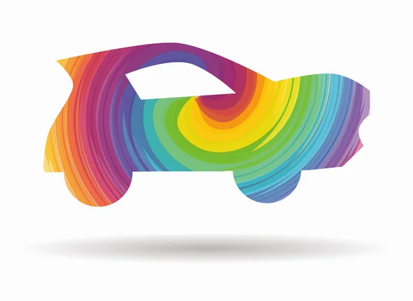 Bilen färgglada ikon — Stock vektor