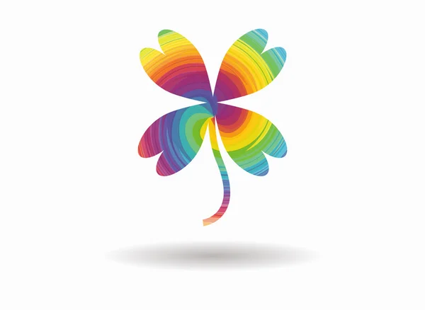 Clover colorful icon — Stock Vector