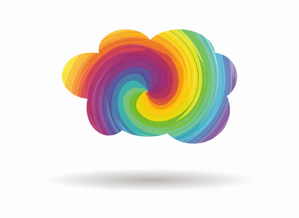 Nube icono colorido — Vector de stock