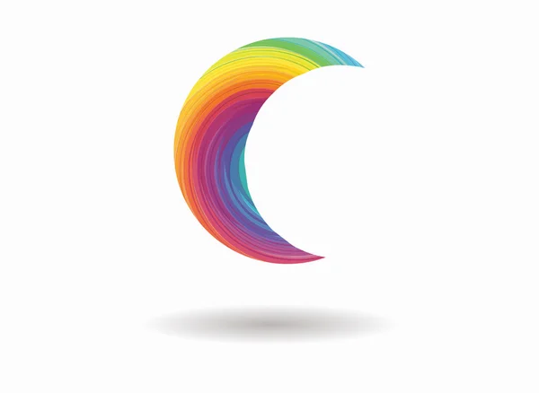 Lua ícone colorido — Vetor de Stock