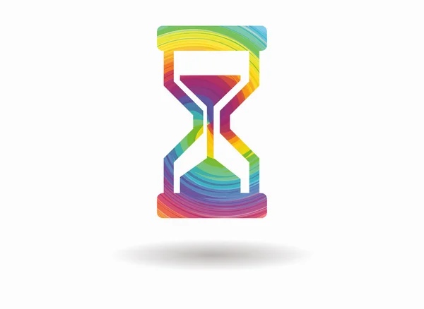 Reloj de arena icono colorido — Vector de stock