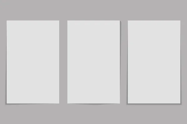 Три белых страницы — стоковый вектор
