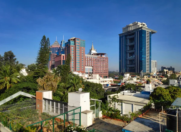 Sunlit View Downtown Bangalore India Clear Sunny Day — Stock Photo, Image