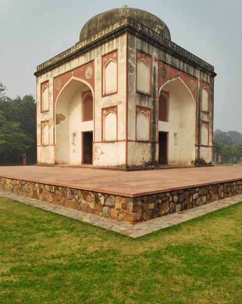 Tomb Renovation Sunder Nursery Complex New Delhi India Cloudy Cold — Stock Photo, Image