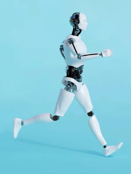 Uomo robot in esecuzione 2 . — Foto Stock