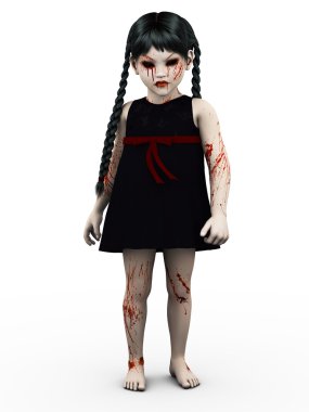 küçük kız gothic kanlar.